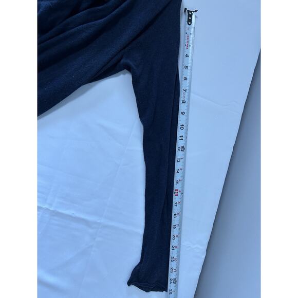 VINCE Drape Front Waterfall Navy Blue Open Wool Cardigan Sweater Medium $275 - Picture 7 of 9